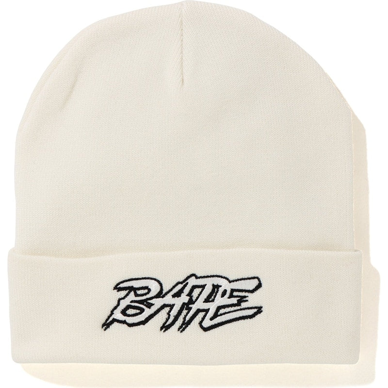 BAPE Motor Sport Knit Cap White