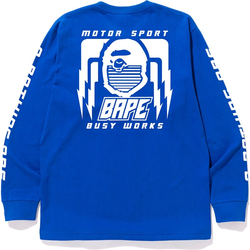 BAPE Motor Sport L/S Tee Blue