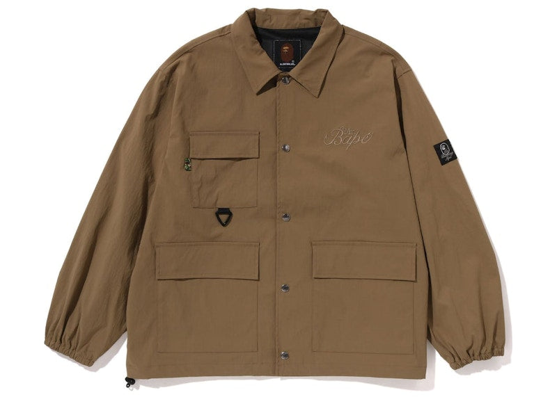 BAPE Mr Bathing Ape Relaxed Fit Coach Jacket Beige