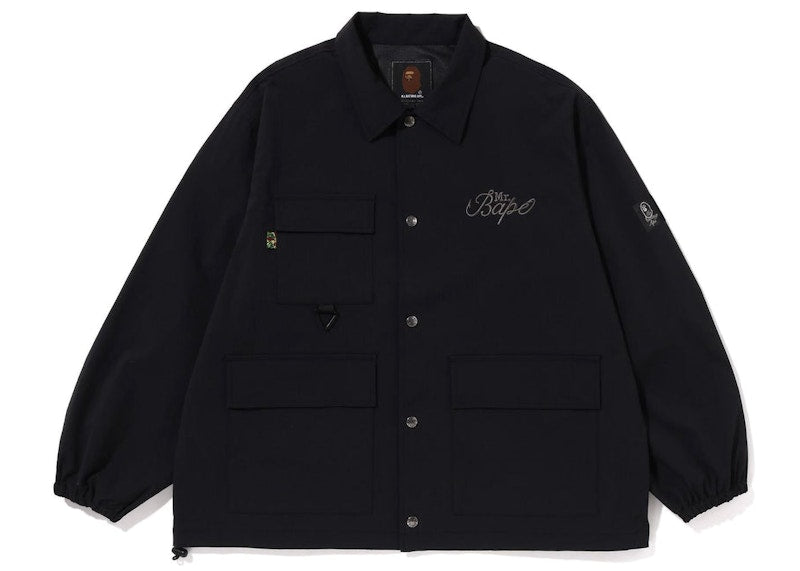 BAPE Mr Bathing Ape Relaxed Fit Coach Jacket Black