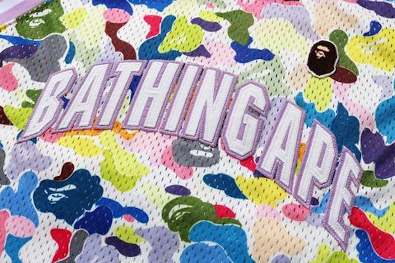 BAPE Multi Camo Basketball Tank Top White