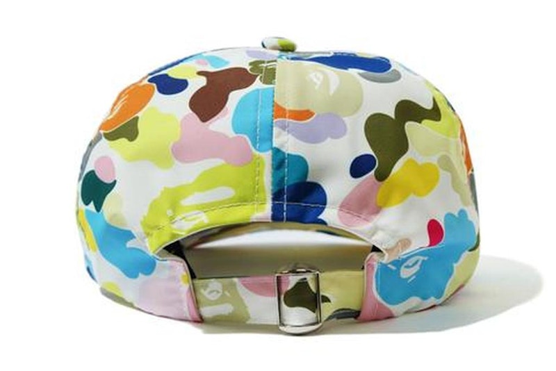 BAPE Multi Camo Embroidery Panel Cap White
