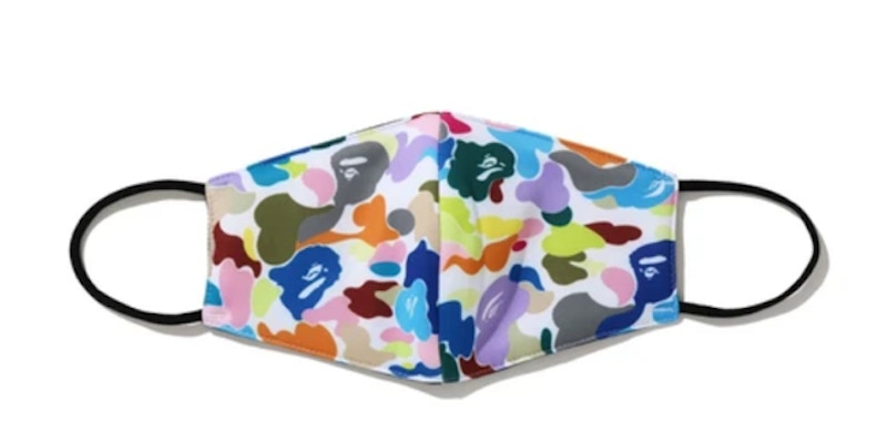 BAPE Multi Camo Facemask White