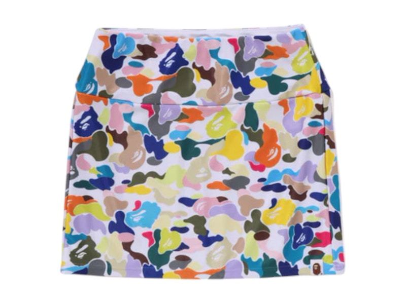 BAPE Multi Camo Mini Skirt White
