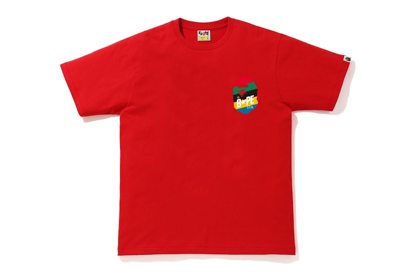 BAPE Multi Color Sta Logo Tee Red