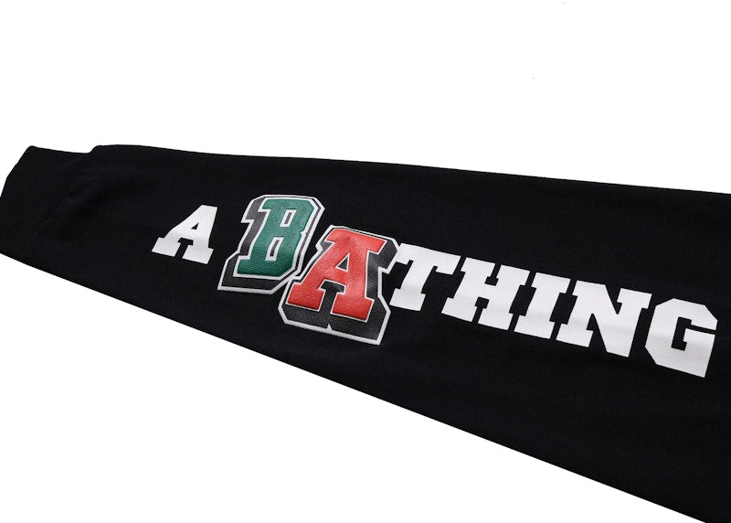 BAPE Multi Fonts Relaxed Fit Heavyweight L/S Tee Black