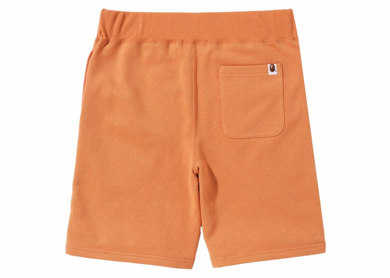 BAPE Multi Fonts Sweat Shorts Orange