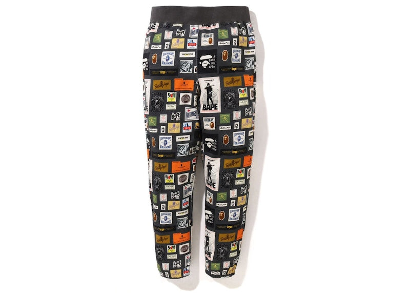 BAPE Multi Label Sweatpants Black