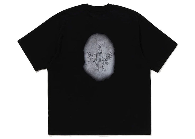 BAPE Multi Logo Big Ape Head Relaxed Fit Tee Black