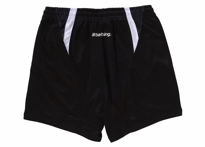 BAPE Multi Logo Relaxed Fit Soccer Shorts Black