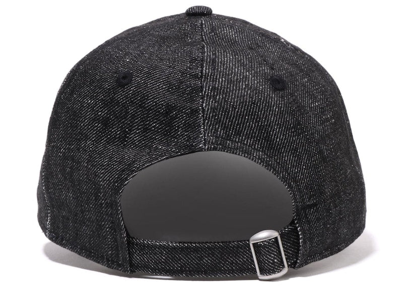 BAPE NYC Logo Denim New Era 9Twenty Cap Black