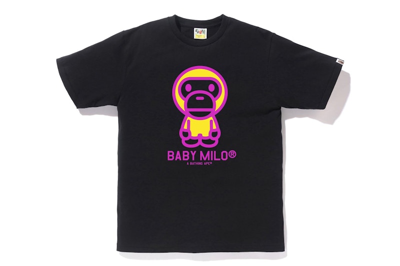 BAPE Neon Baby Milo Tee Black/Orange