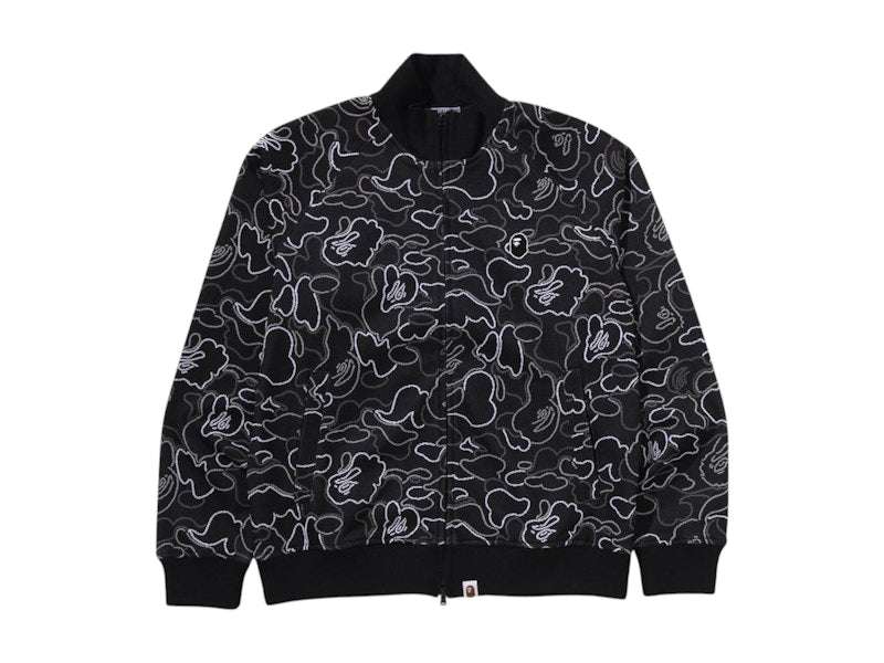 BAPE Neon Camo Jacquard Track Jacket Black