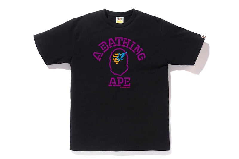 BAPE Neon Sign College Tee Black