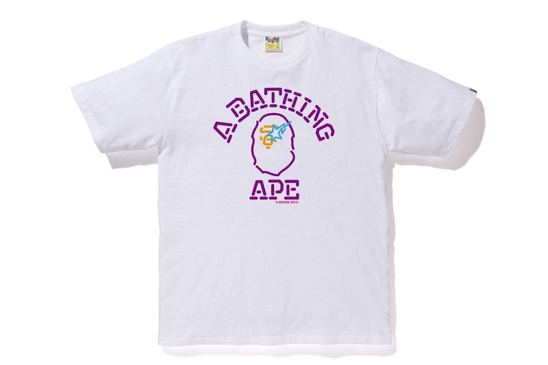 BAPE Neon Sign College Tee White