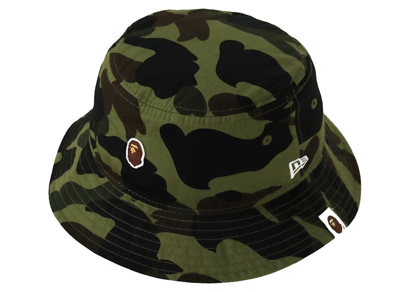 BAPE New Era 1st Camo Bucket Hat Green