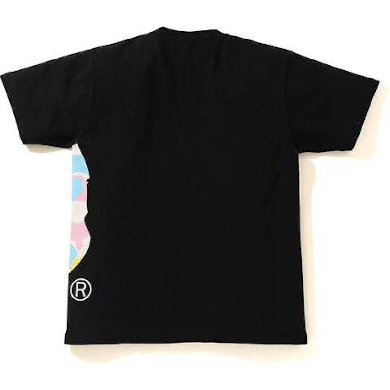 BAPE New Multi Camo Side Big Ape Head Tee Black