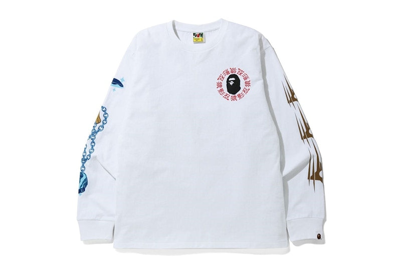 BAPE Ninja L/S Tee White