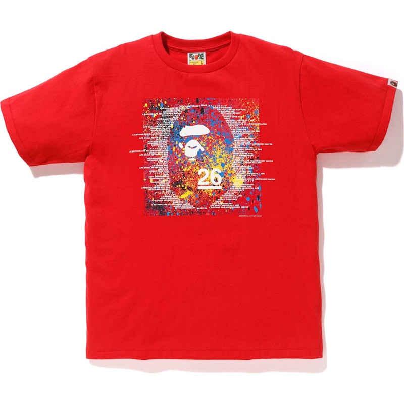 BAPE Nowhere 26th Anniversary Tee Red