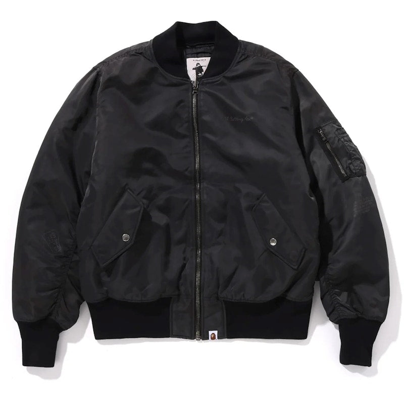 BAPE Nylon MA-1 Jacket Black