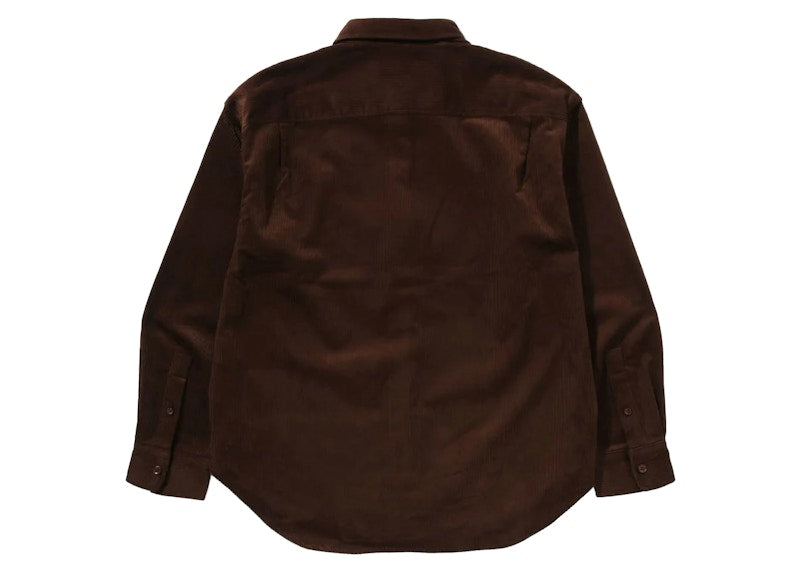 BAPE One Point Corduroy L/S Shirt Brown