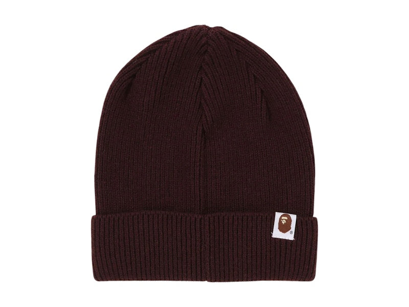 BAPE One Point Knit Cap (FW24) Brown