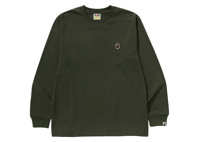 BAPE One Point L/S Tee Olive Drab