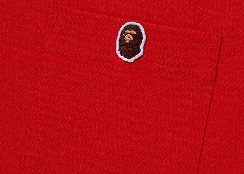 BAPE One Point Pocket Tee Red
