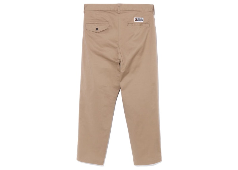 BAPE One Point Relaxed Fit Chino Pants Beige