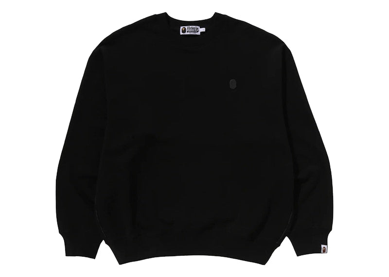 BAPE One Point Relaxed Fit Crewneck Sweatshirt Black