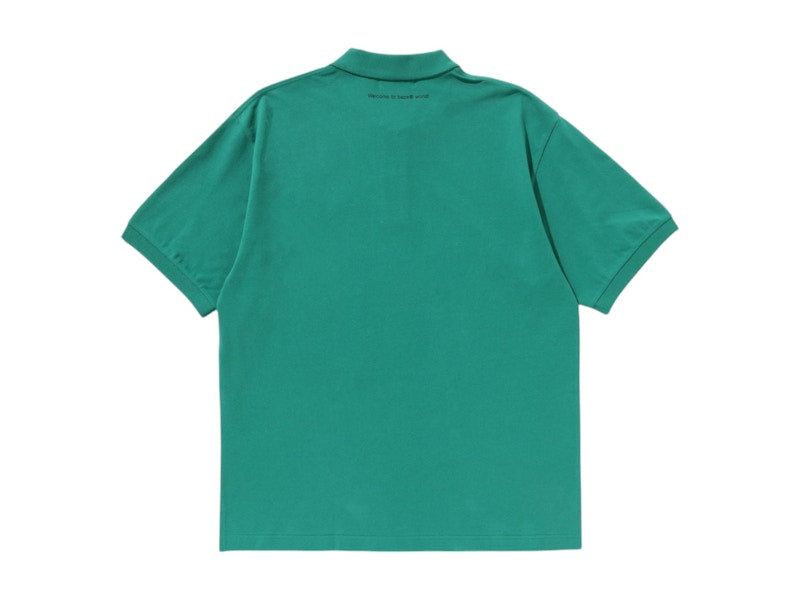 BAPE One Point Relaxed Fit Polo Shirt Green