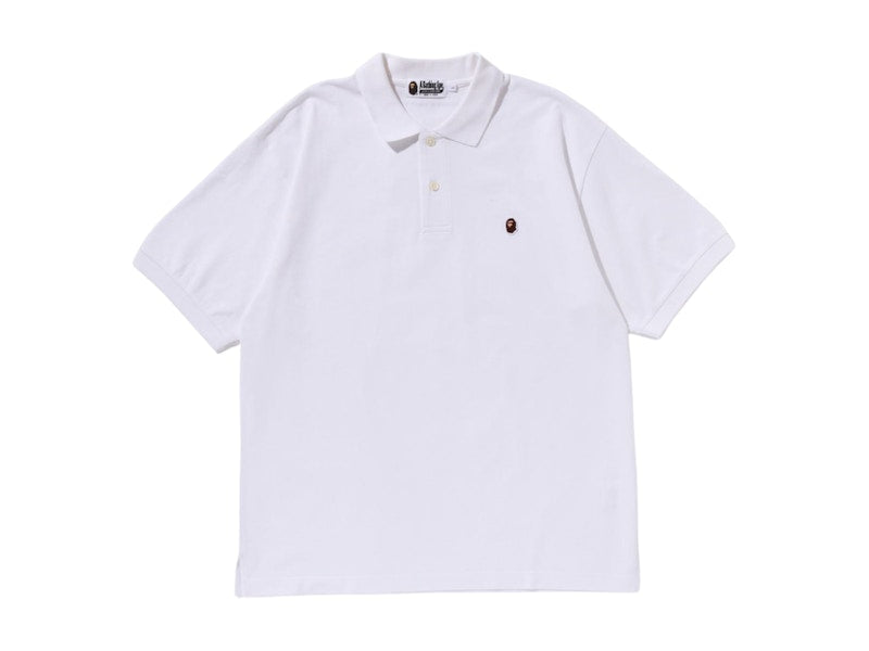 BAPE One Point Relaxed Fit Polo Shirt White
