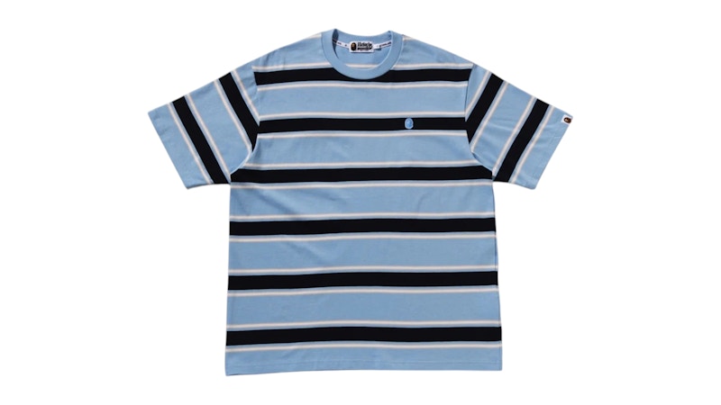 BAPE One Point Strip Relaxed Fit Tee Blue