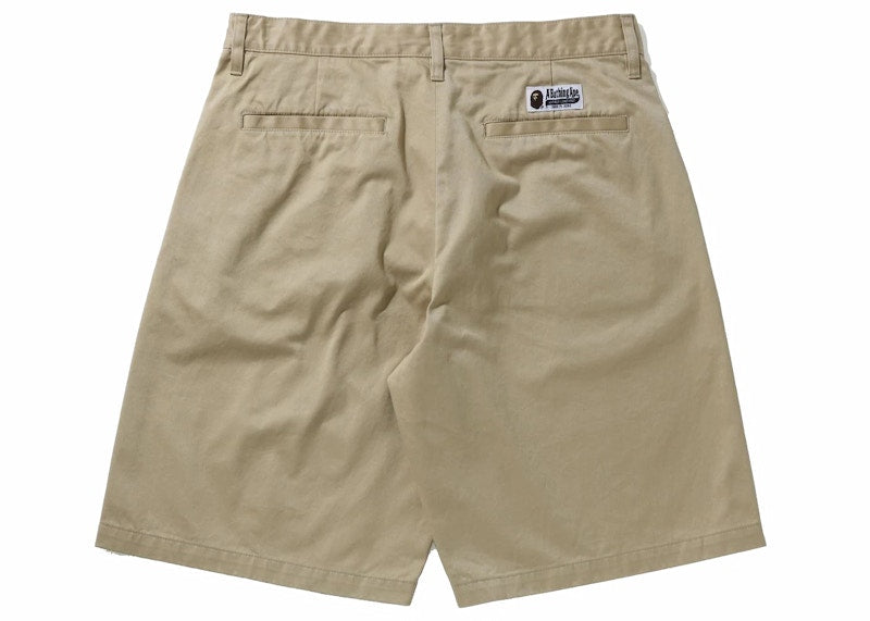 BAPE One Point Wide Fit Chino Shorts Beige
