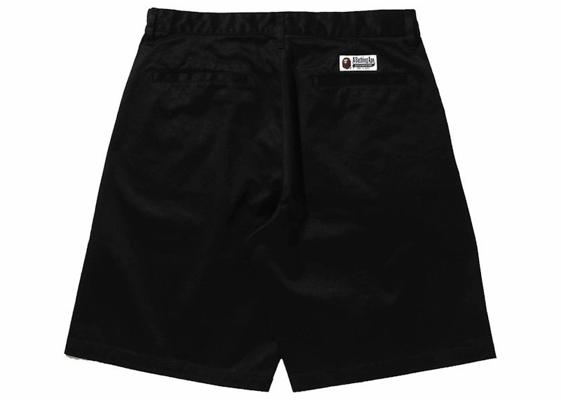 BAPE One Point Wide Fit Chino Shorts Black
