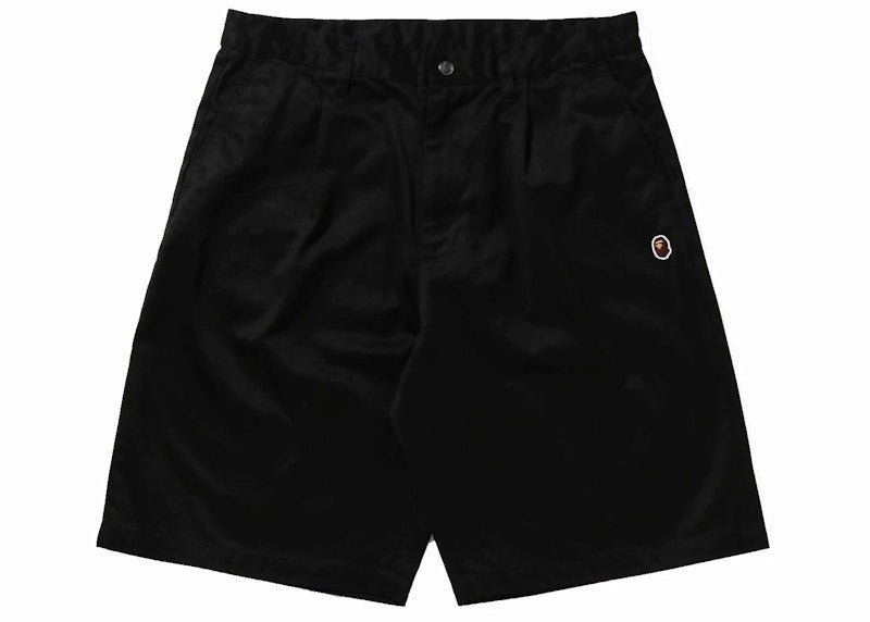 BAPE One Point Wide Fit Chino Shorts Black