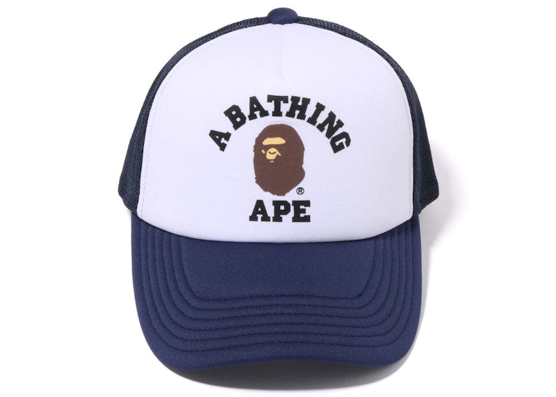BAPE College Mesh Cap Navy
