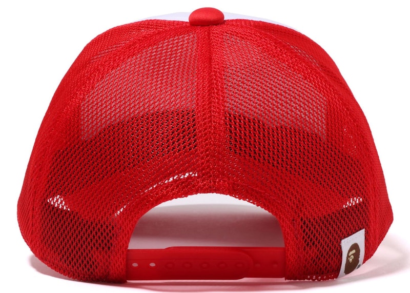 BAPE College Mesh Cap Red