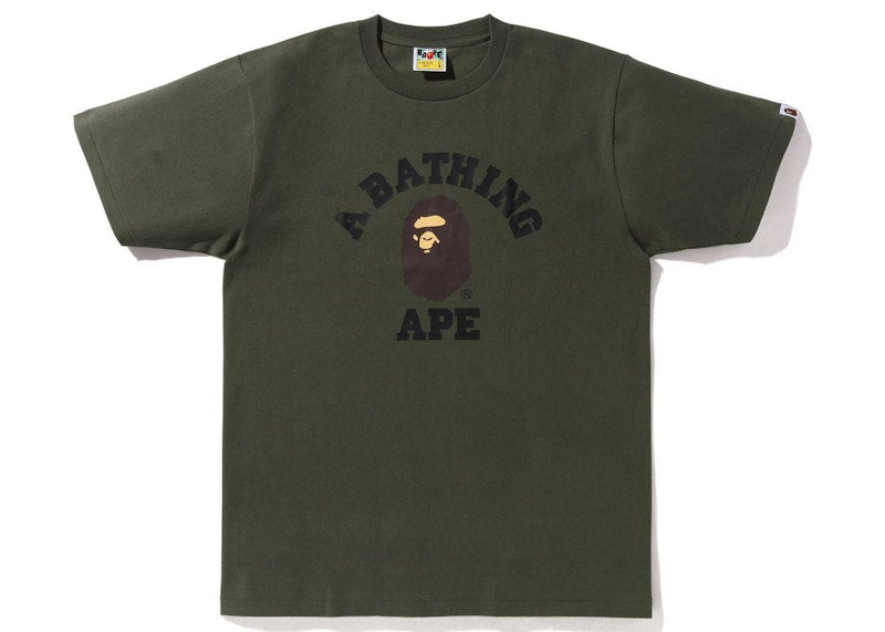 BAPE Online Exclusive College Tee Olive Drab