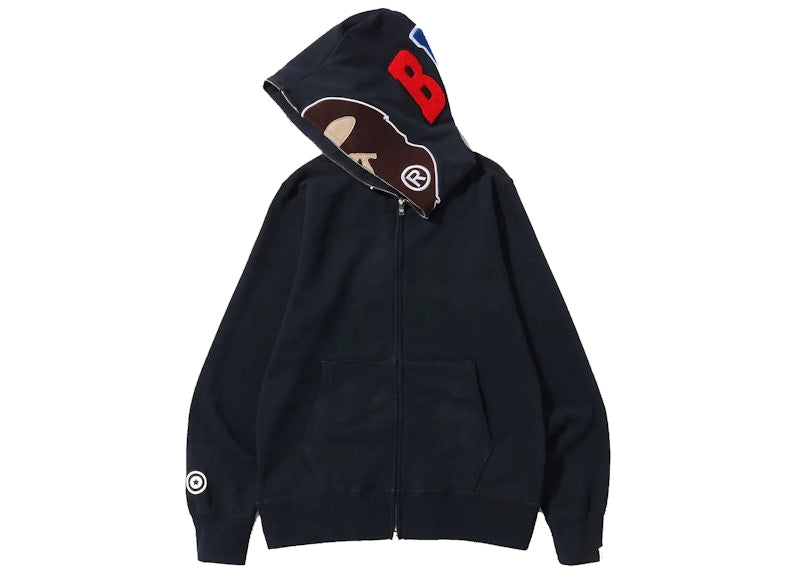 BAPE Overdye 2nd Ape Full Zip Hoodie Black