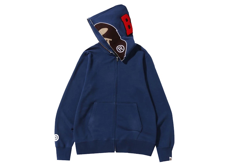 BAPE Overdye 2nd Ape Full Zip Hoodie Navy