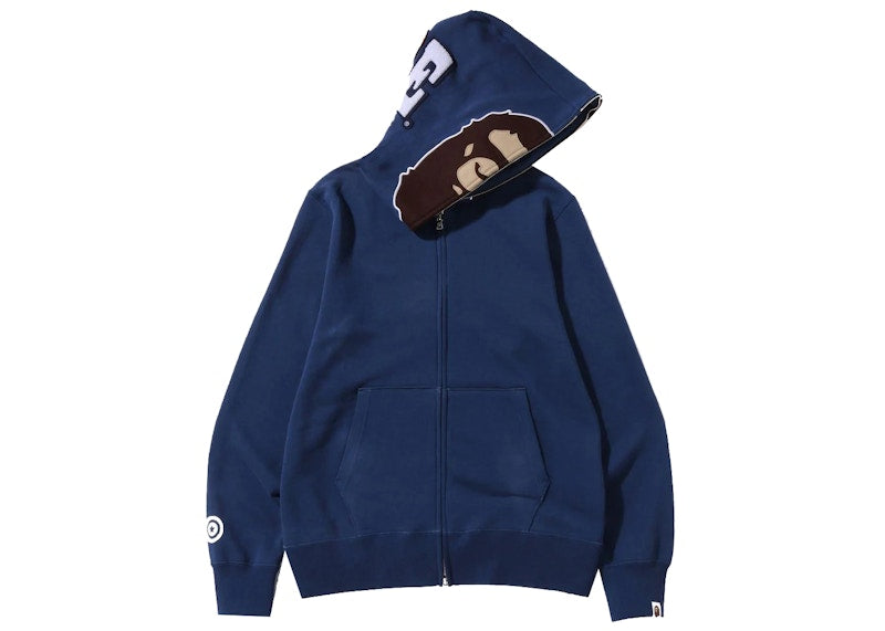 BAPE Overdye 2nd Ape Full Zip Hoodie Navy