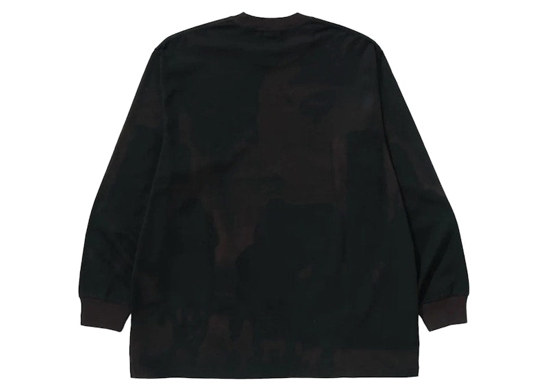 BAPE Overprint Logo Relaxed Fit L/S Tee Black