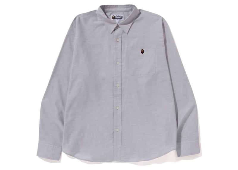 BAPE Oxford Relaxed Fit Shirt (SS23) Grey