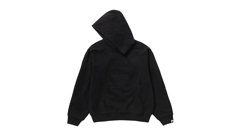 BAPE Padded Shark Cropped Fit Pullover Hoodie Black
