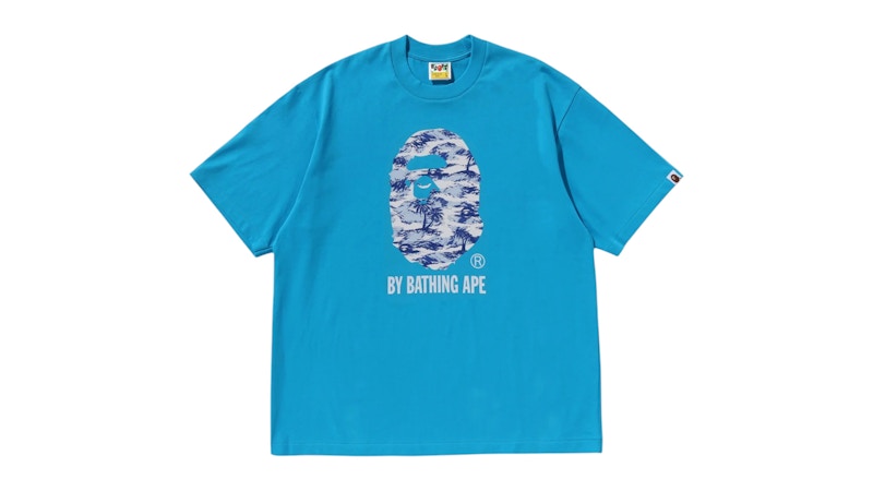 BAPE Palm Tree Camo By Bathing Ape Relaxed Fit Tee Blue