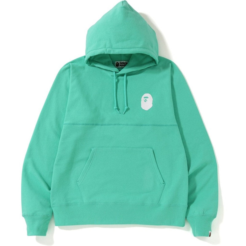 BAPE Pastel Color Big Logo Wide Pullover Hoodie Green