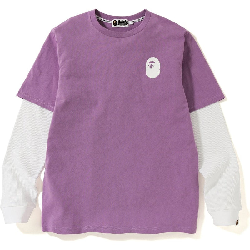 BAPE Pastel Color Layered L/S Tee Purple