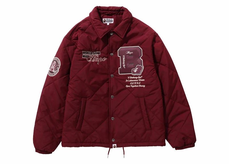 BAPE Patch Coach Jacket Red