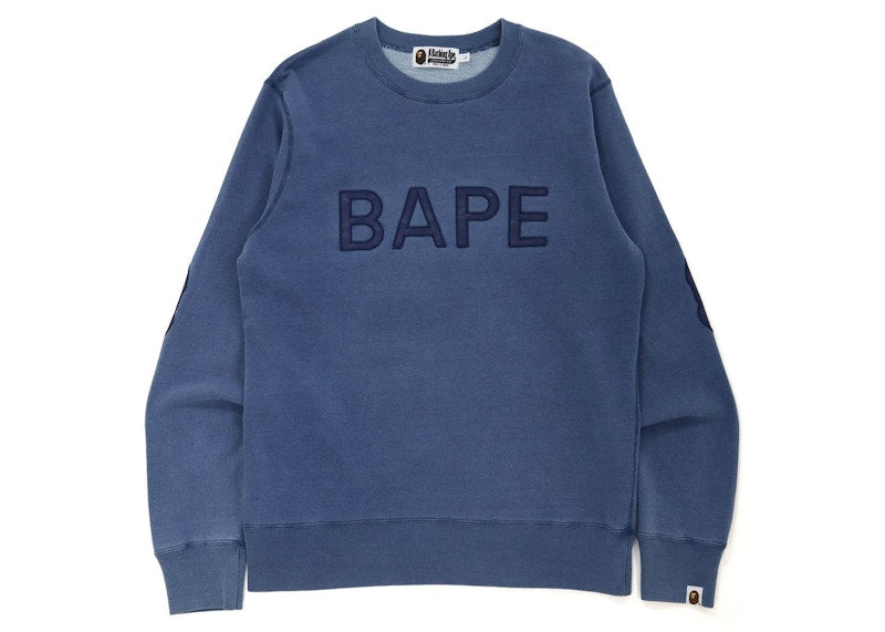 BAPE Patch Indigo Crewneck Indigo
